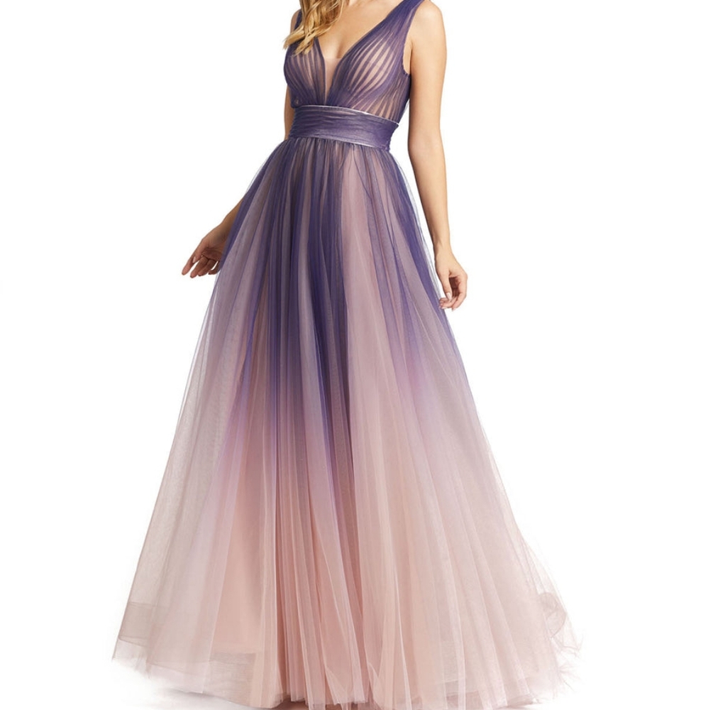 Mac Duggal Ombre Tulle Ballgown 10/12